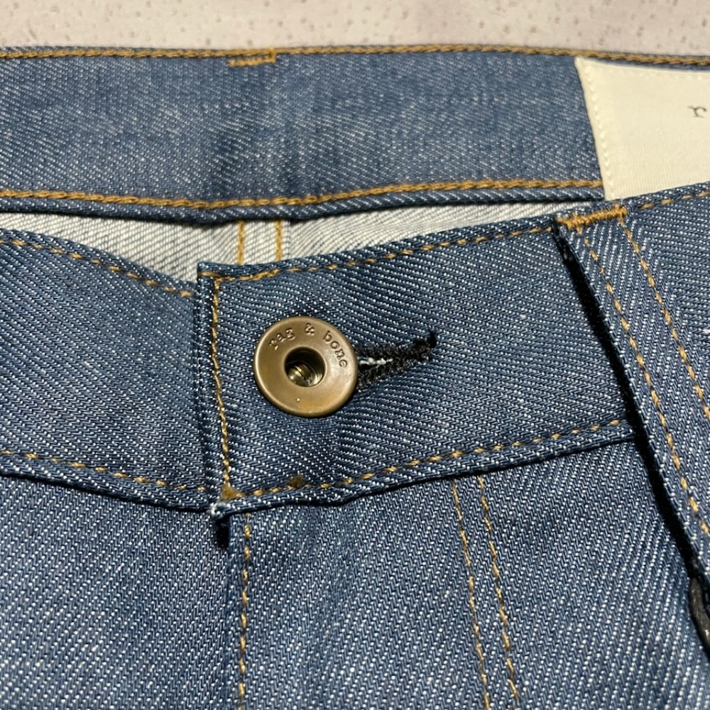 Rag And Bone Raw Fit 2 Authentic Stretch jean mens size 34W 32L - Picture 3 of 11